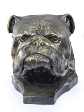 Angleški buldog, Bulldog I - pasji doprsni kip, velika pasja glava za vrt, edinstvena dekoracija dnevne sobe