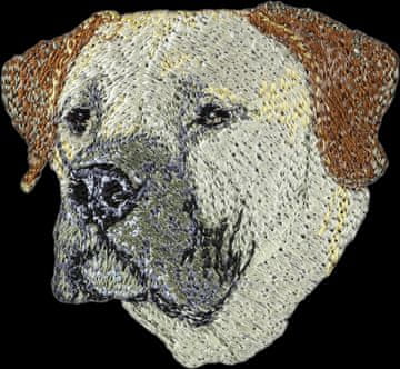 Artdog Boerboel, južnoafriški mastif - našitek v obliki psa, vezen našitek, edinstvena dekoracija nahrbtnika znamke Art-Dog