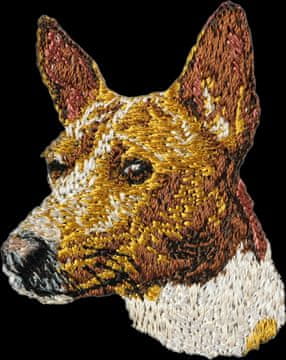 Artdog Basenji, Basenji, Kongo pes - našitek v obliki psa, vezeni našitek, edinstvena dekoracija nahrbtnika znamke Art-Dog