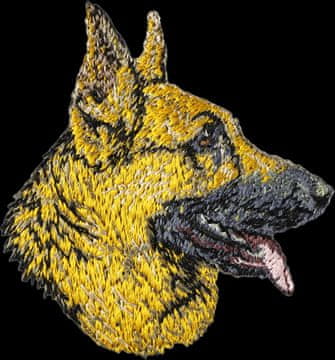 Artdog Nemški ovčar, alzaški ovčar - našitek v obliki psa, vezeni našitek, edinstvena dekoracija nahrbtnika znamke Art-Dog