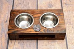 Artdog Cairn terier - leseno stojalo s pasjimi posodicami, jeklene pasje posodice, darilo za posvojitev psa znamke Art-Dog