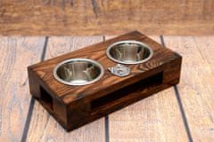 Artdog Cairn terier - leseno stojalo s pasjimi posodicami, jeklene pasje posodice, darilo za posvojitev psa znamke Art-Dog