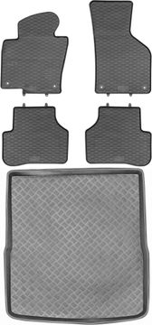 shumee Volkswagen Passat B6 Kombi od letnikov 2005-2010 komplet - gumijaste avtotesnine + zaščitna preproga za prtljažnik
