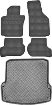 shumee Škoda Octavia II limuzina hatchback od 2005-2013 komplet - gumijaste avtotesnine + zaščitna preproga za prtljažnik