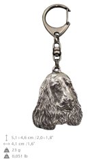Artdog Angleški koker španjel I - posrebren obesek za ključe za psa, okras za torbico, obesek za nahrbtnik znamke Art-Dog