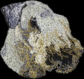 Artdog Češki terier, češki terier - našitek v obliki psa, vezeni našitek, edinstvena dekoracija nahrbtnika znamke Art-Dog