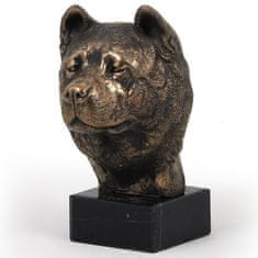 Artdog Akita, Akita Inu - pasja figurica, doprsni kip na kamnitem podstavku, skulptura, trofeja za razstavo psov, Art-Dog