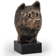 Artdog Akita, Akita Inu - pasja figurica, doprsni kip na kamnitem podstavku, skulptura, trofeja za razstavo psov, Art-Dog