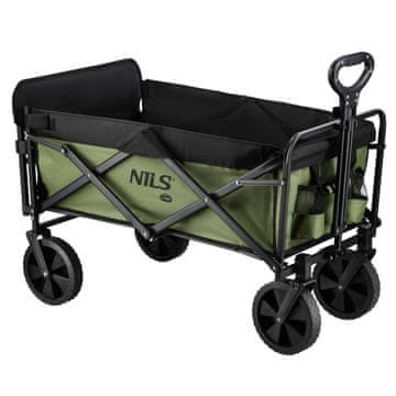 Northix Zložljiv vagon, zelen, prostornina 150 L