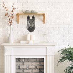 Artdog Belgijski ovčar malinois - kipec psa, viseči doprsni kip, edinstvena dekoracija za ljubitelje psov znamke Art-Dog
