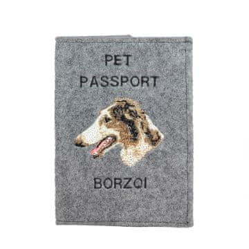 Artdog Ruski borzoj, borzoj, barzoj - etui za pasji potni list, ovitek za dokumente, darilo za popotnike znamke Art-Dog
