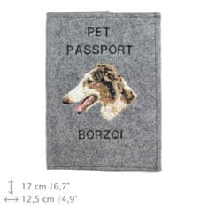 Artdog Ruski borzoj, borzoj, barzoj - etui za pasji potni list, ovitek za dokumente, darilo za popotnike znamke Art-Dog
