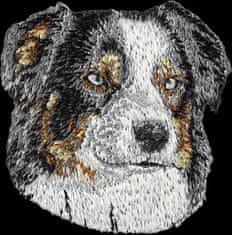 Artdog Avstralski ovčar, Aussie - našitek v obliki psa, vezeni našitek, edinstvena dekoracija nahrbtnika znamke Art-Dog