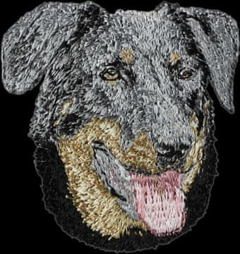 Artdog Francoski ovčar Beauceron - našitek v obliki psa, vezen našitek, edinstvena dekoracija nahrbtnika znamke Art-Dog