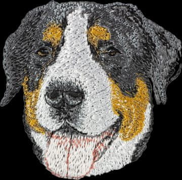 Artdog Veliki švicarski planšar - našitek v obliki psa, vezeni našitek, edinstvena dekoracija nahrbtnika znamke Art-Dog