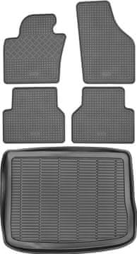 shumee Volkswagen Tiguan I SUV od letnikov 2008-2015 komplet - gumijaste avtotesnine + zaščitna preproga za prtljažnik