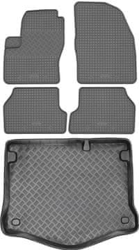 shumee Ford Focus II Hatchback od letnikov 2005-2011 komplet - gumijaste avtotesnine + zaščitna preproga za prtljažnik