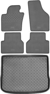 shumee Volkswagen Tiguan I SUV od letnikov 2007-2013 komplet - gumijaste avtotesnine + zaščitna preproga za prtljažnik