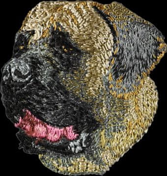 Artdog Angleški mastif, mastif - našitek v obliki psa, vezeni našitek, edinstvena dekoracija nahrbtnika znamke Art-Dog
