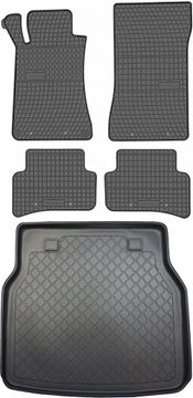 shumee Mercedes C-razred W203 Kombi od 2001-11/2007 komplet - gumijaste avtotesnine + zaščitna preproga za prtljažnik
