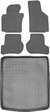 shumee Škoda Octavia II Sedan od letnikov 2010-2013 komplet - gumijaste avtotesnine + zaščitna preproga za prtljažnik