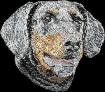 Artdog Doberman, Dobermann II - našitek v obliki psa, vezeni našitek, edinstvena dekoracija nahrbtnika znamke Art-Dog