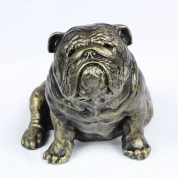 Artdog Angleški buldog, Bulldog I - kipec psa, sedeči pes na mizi, dekoracija za dnevno sobo ljubitelja psov, Art-Dog