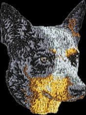 Artdog Avstralski goveji pes - našitek v obliki psa, vezeni našitek, edinstvena dekoracija nahrbtnika znamke Art-Dog