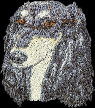 Artdog Perzijski hrt, saluki - našitek v obliki psa, vezeni našitek, edinstvena dekoracija nahrbtnika znamke Art-Dog