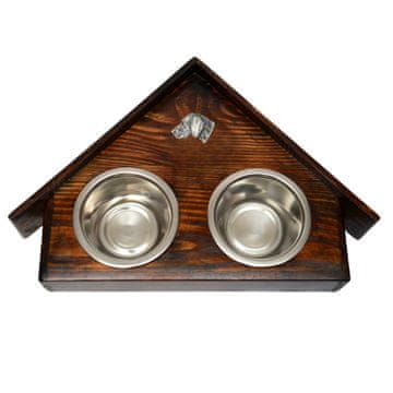 Artdog Weimaraner - leseno stojalo s pasjimi skledami, okrasne pasje sklede, darilo za posvojitev psa znamke Art-Dog