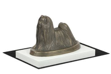Artdog Maltežan, Bichon Maltiase, maltežan - kipec psa, figurica na belem podstavku, pokal za pasjo razstavo Art-Dog