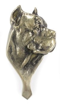 Artdog Cane Corso Italiano - trkalo za vrata v obliki pasje glave, medeninasto trkalo, retro dekoracija vrat Art-Dog