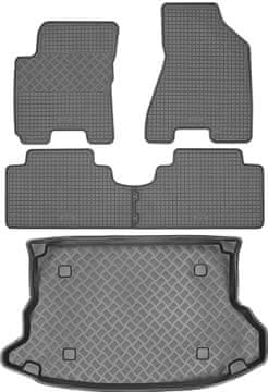 shumee Hyundai Tucson I SUV od letnikov 2004-2010 komplet - gumijaste avtotesnine + zaščitna preproga za prtljažnik