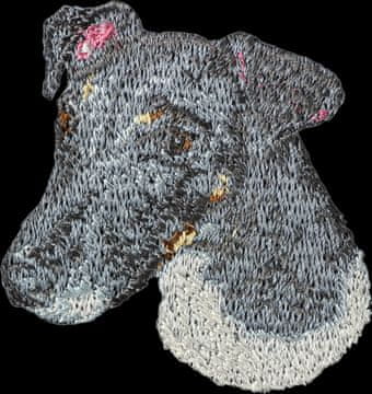 Artdog Kratkodlaki foxterier - našitek v obliki psa, vezen našitek, edinstvena dekoracija nahrbtnika znamke Art-Dog