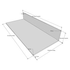 shumee HPL kopalniški pult za omarico 70 cm 71x49 cm Črna z 12 cm ploščo