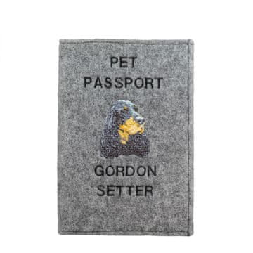Artdog Škotski seter, Gordon seter - etui za pasji potni list, ovitek za dokumente, darilo za popotnike od Art-Dog