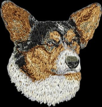 Artdog Welsh Corgi Cardigan - našitek v obliki psa, vezen našitek, edinstvena dekoracija nahrbtnika znamke Art-Dog