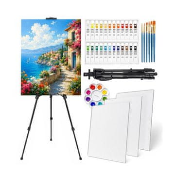 LIVEFY Paint Art slikarski komplet s stojalom 35 kosov