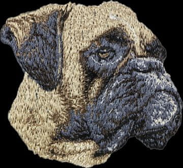 Artdog Boksar, Boksar II - našitek v obliki psa, vezeni našitek, edinstvena dekoracija nahrbtnika znamke Art-Dog