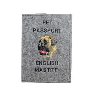 Artdog Angleški mastif, mastif - etui za pasji potni list, ovitek za dokumente, potovalno darilo znamke Art-Dog