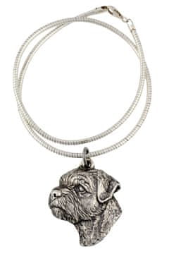 Artdog Border terier - ogrlica za pse, unikaten nakit za ljubitelje psov, unikaten obesek s kačo znamke Art-Dog