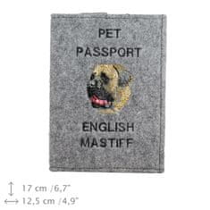 Artdog Angleški mastif, mastif - etui za pasji potni list, ovitek za dokumente, potovalno darilo znamke Art-Dog