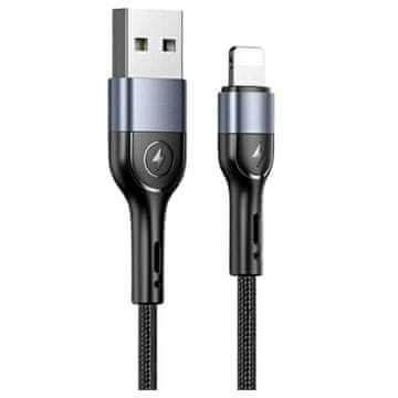 USAMS Usams pleteni kabel U55 2A lightning 1 kos za komplet U55 črno/črno 1m SJ448ZJ01 (US-SJ448) SJ448USBSG01