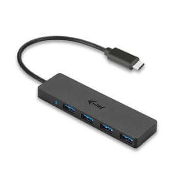 I-TEC i-tec USB-C slim pasivni HUB 4 Advance - Slim USB-C vozlišče s 4 vrati USB 3.1/3.2 generacije, C31HUB404