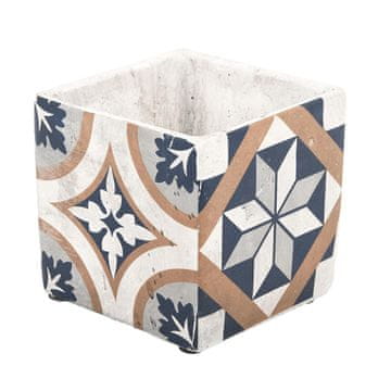 Esschert Design Betonski cvetlični lonec Azulejos 13cm