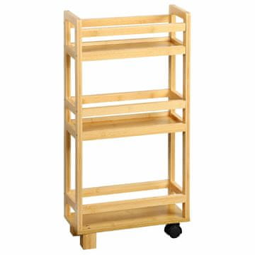 Kesper Ozka bambusova polica na kolesih 74 cm
