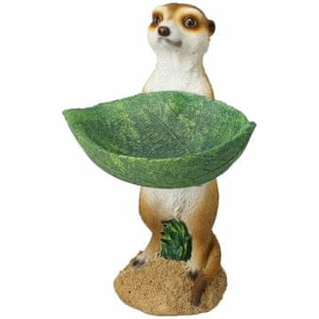 shumee Vrtna figurica surikate z listom 30 cm