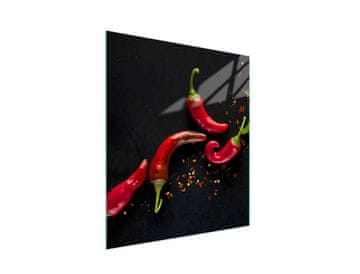 shumee Steklena deska za rezanje 45x52 Chili