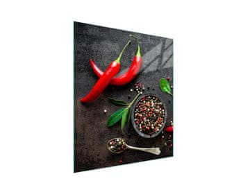shumee Steklena deska za rezanje 45x52 Chili