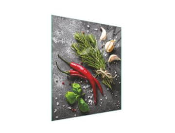 shumee Steklena deska za rezanje 45x52 Chili
